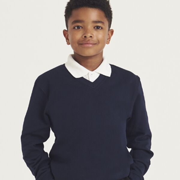 AWDis Academy Kids V Neck Sweatshirt Thumbnail