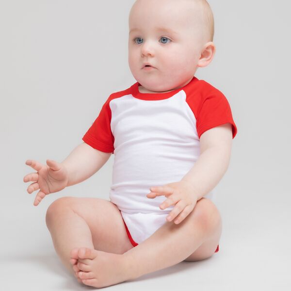 Larkwood Essential Short Sleeve Baby Baseball Bodysuit Thumbnail