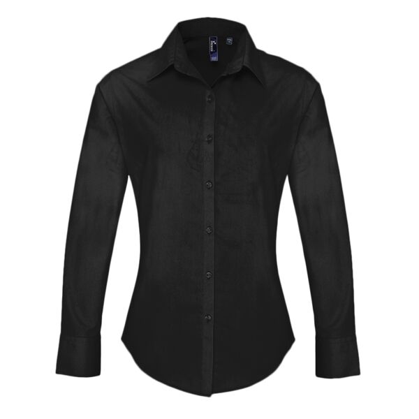 Premier Ladies Supreme Long Sleeve Poplin Shirt Thumbnail